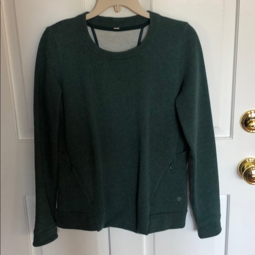 Lululemon &go Endeavor LS Pullover Size 6 Green
